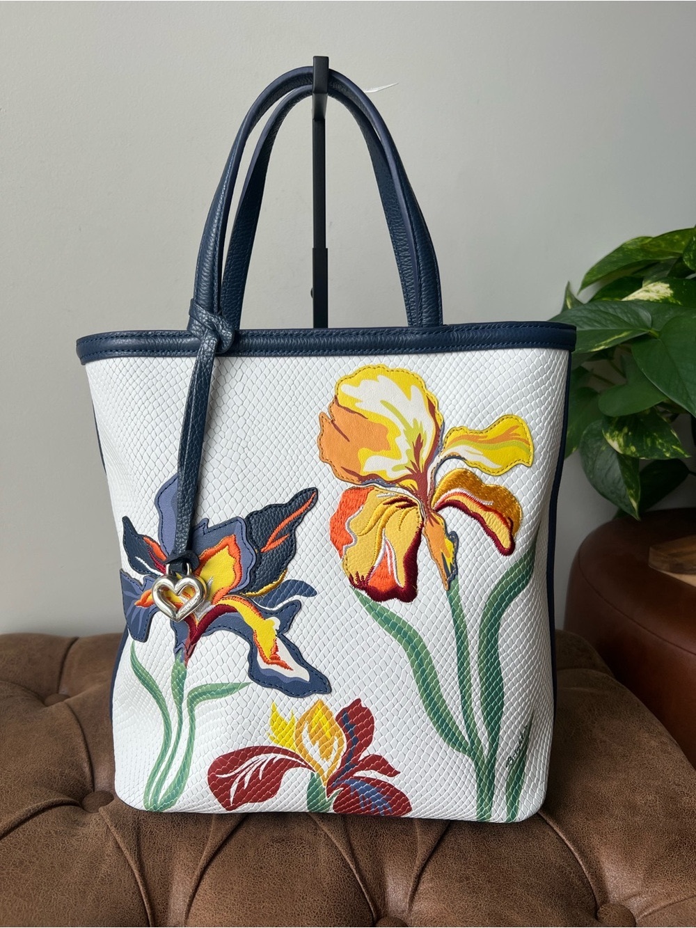 NWT Brighton Iris Bloom Floral Bag